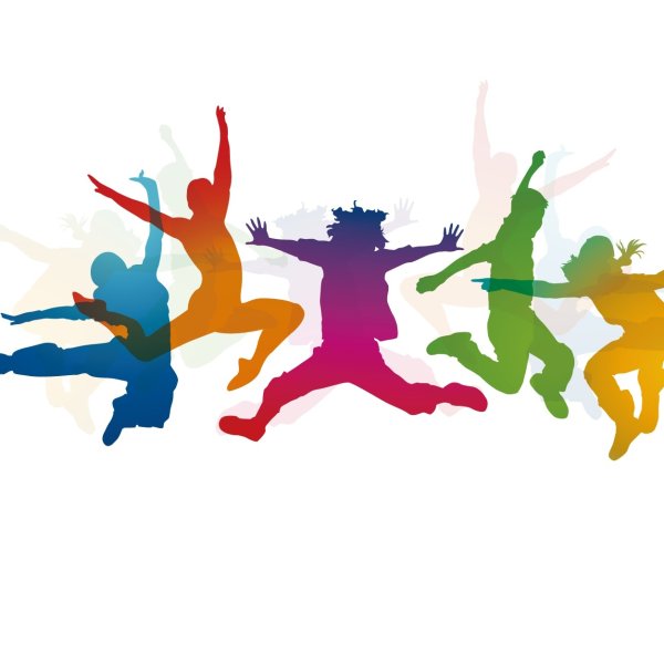 Разноцветные силуэты людей