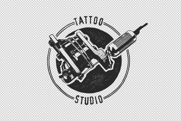 Тату-машинка без фона логотип