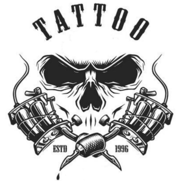 Череп с тату машинкой