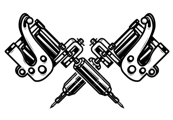 Тату машинка силуэт