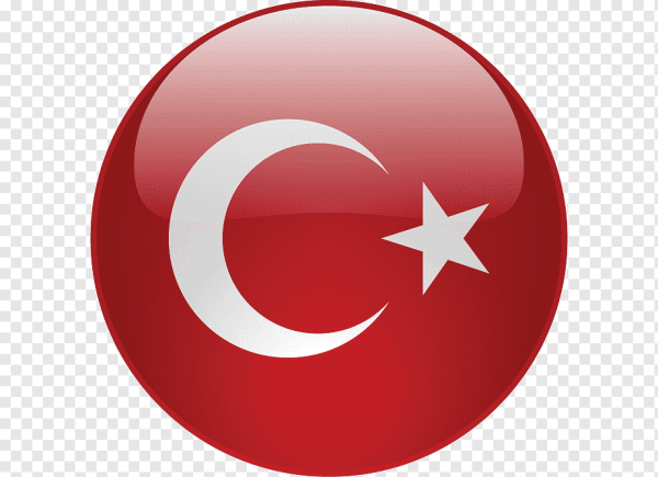 Флаг Турции круглый