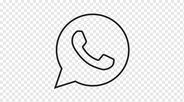 WHATSAPP черно белая иконка