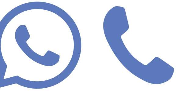 Значок телефона и ватсапа