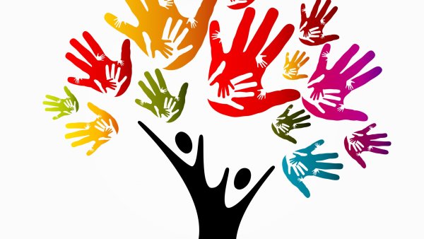 Открытая ладонь символ волонтерства