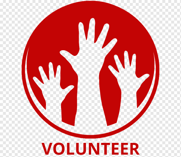 Волонтер на прозрачном фоне
