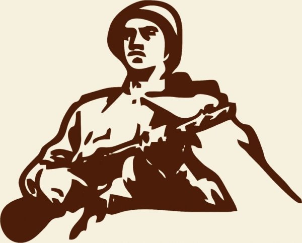 Силуэт советского солдата