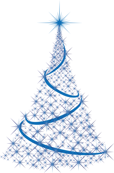 Елка из снежинок без фона