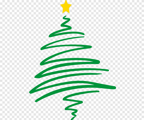 Новогодняя елка из линий