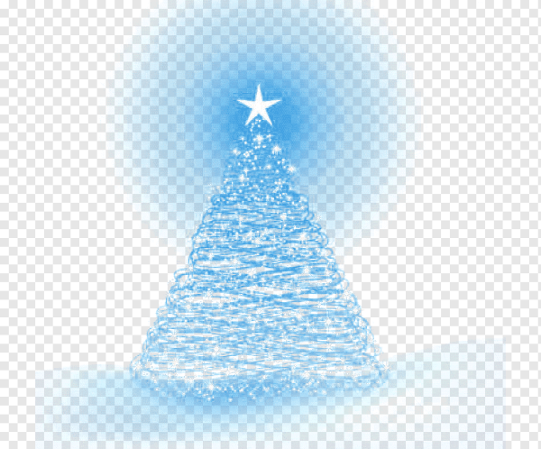 Синяя елка на белом фоне