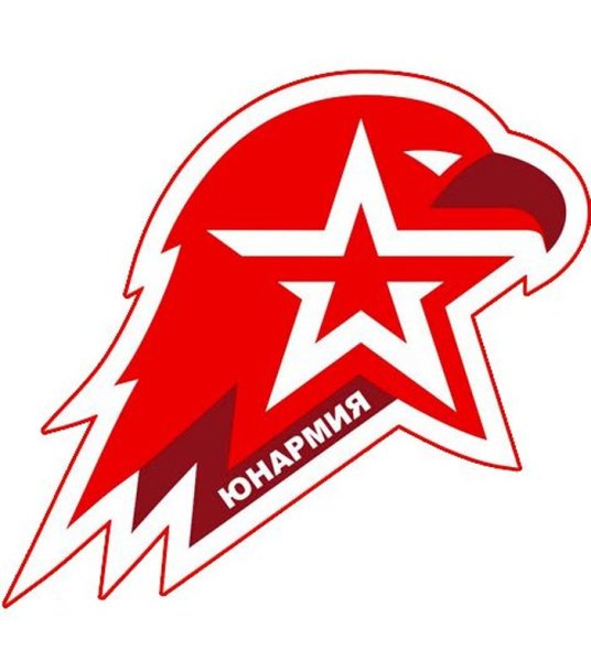 Значок Юнармия на прозрачном фоне