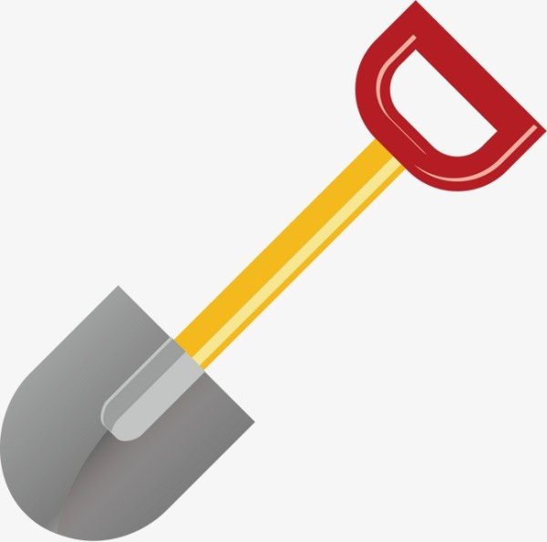 Лопатка детская на прозрачном фоне