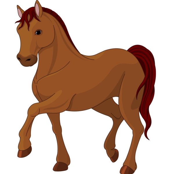 Коричневая лошадь для детей