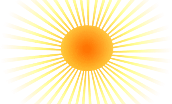 Солнце с длинными лучами