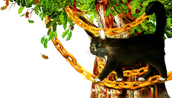 У Лукоморья дуб кот ученый