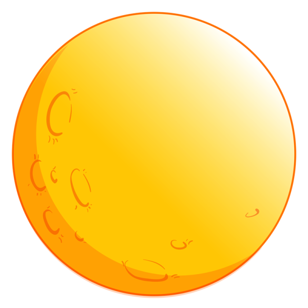 Луна нарисованная желтая
