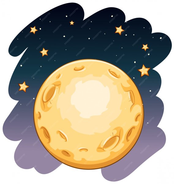 Мультяшная полная Луна
