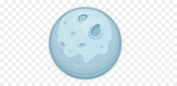 Луна без фона мультяшная