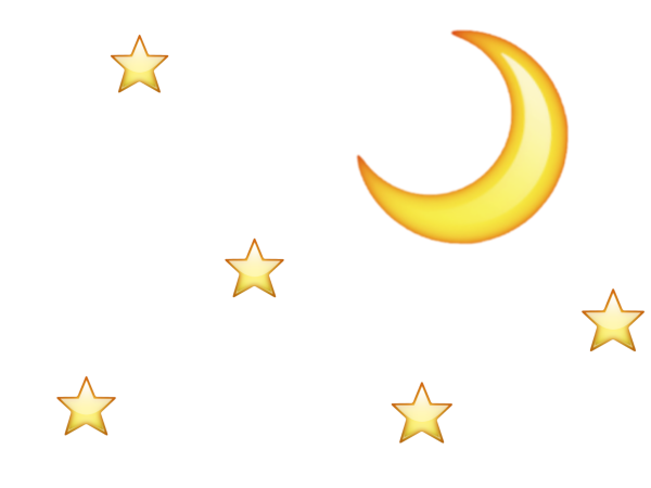 Месяц на белом фоне