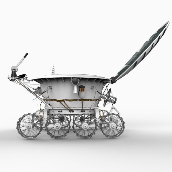 Луноход на белом фоне