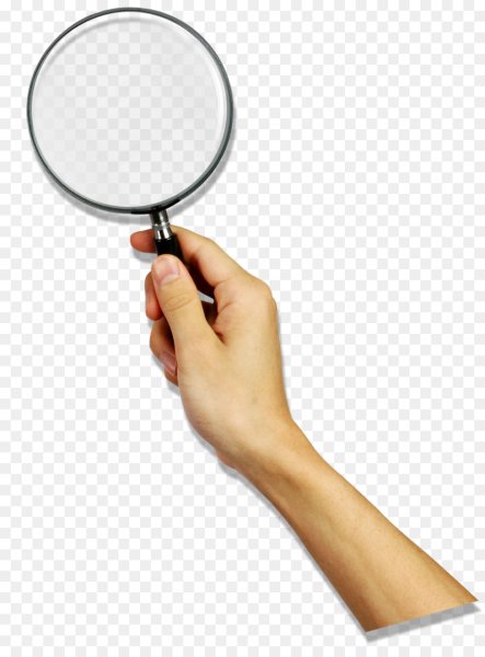 Рука с лупой