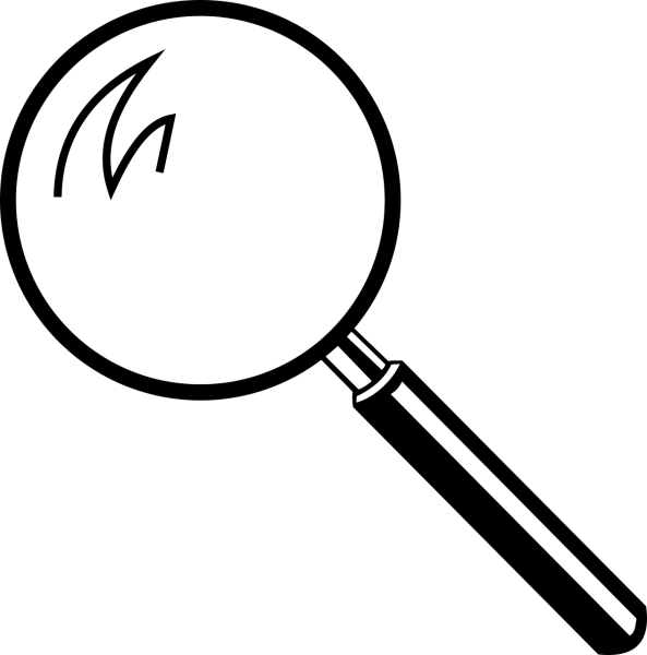 Лупа нарисованная