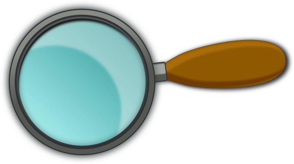 Лупа нарисованная