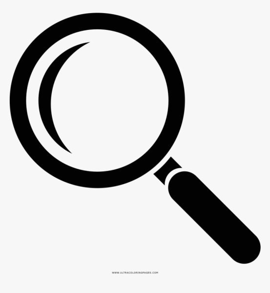 Лупа на прозрачном фоне