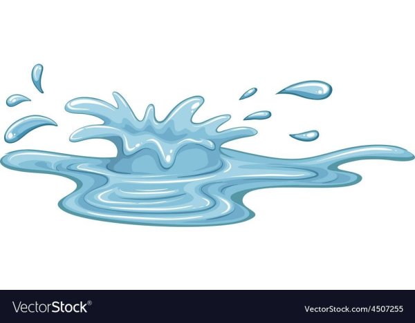 Лужа на белом фоне для детей