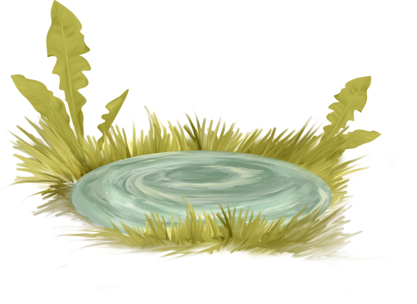 Лужица на прозрачном фоне