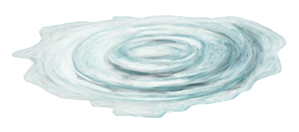 Лужа прозрачная на прозрачном фоне