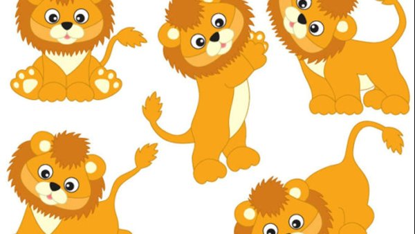 Львята мультяшные много