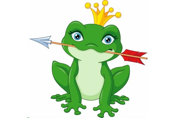 Лягушка со стрелой и с фатой из сказки