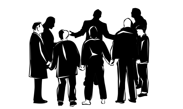 Общение силуэт