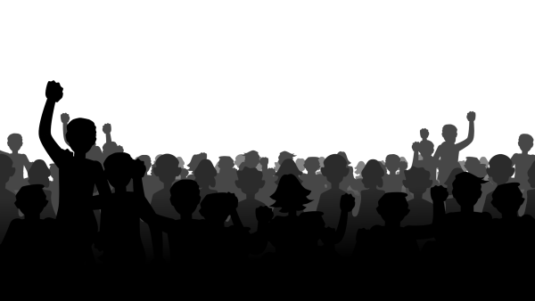 Толпа людей силуэт