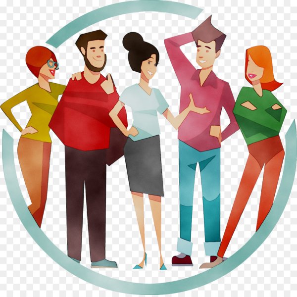 Группа людей рисунок