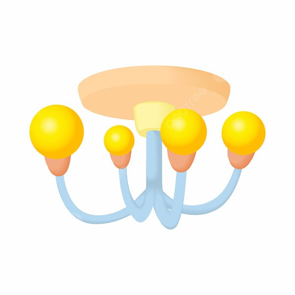 Люстра для детей на прозрачном фоне