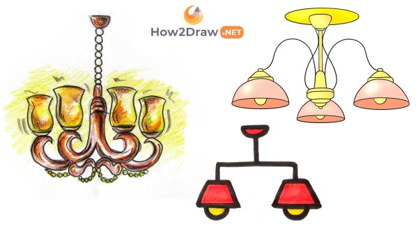 Нарисовать люстру