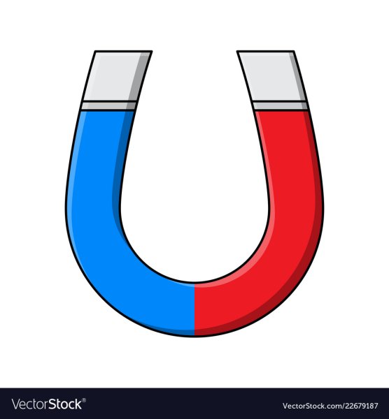 Иконка магнита белая