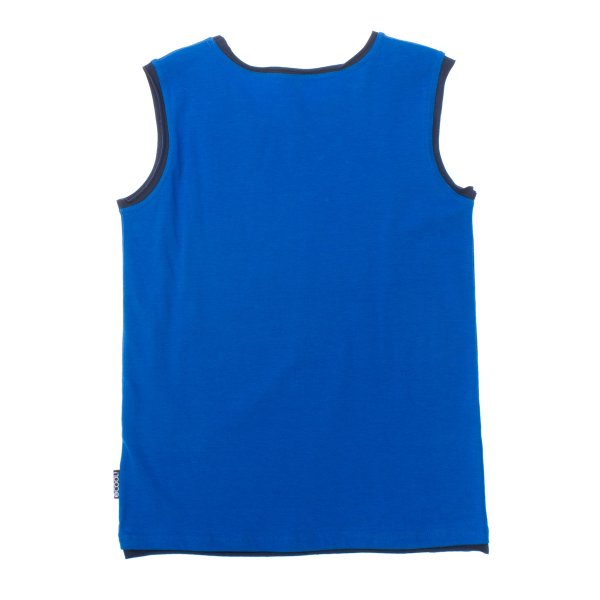 Синяя майка без рукавов