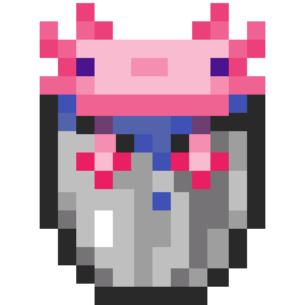 Аксолотль в ведре майнкрафт