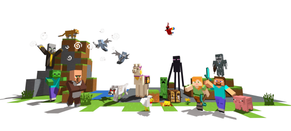 Майнкрафт на белом фоне