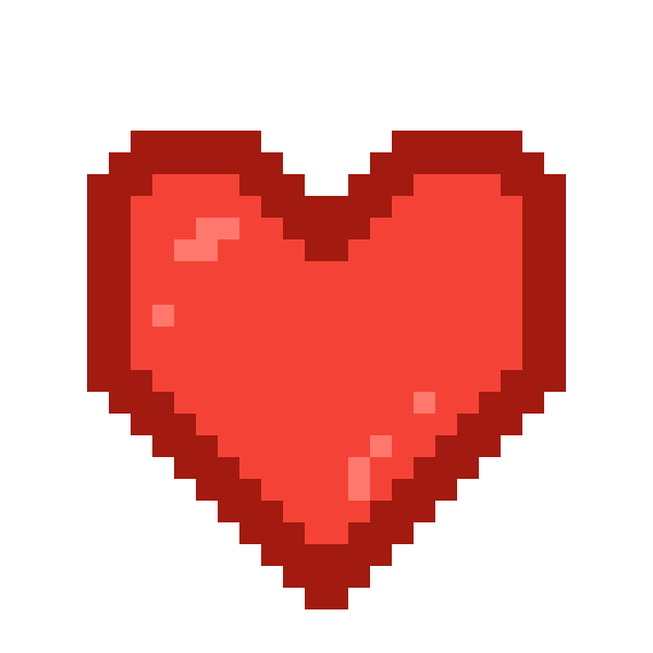 Пиксельное сердечко без фона