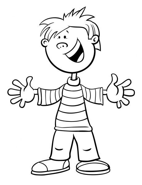 Мальчик для детей чб