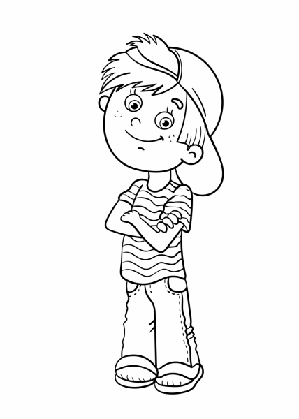 Мальчик черно белый