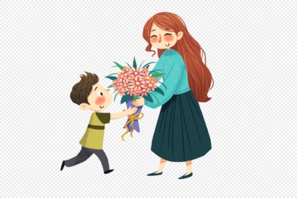 Учитель с цветами рисунок