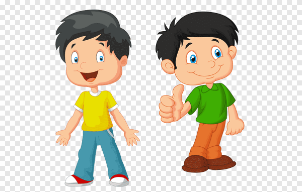 Два мальчика на прозрачном фоне