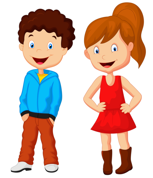 Мальчик и девочка мультяшный