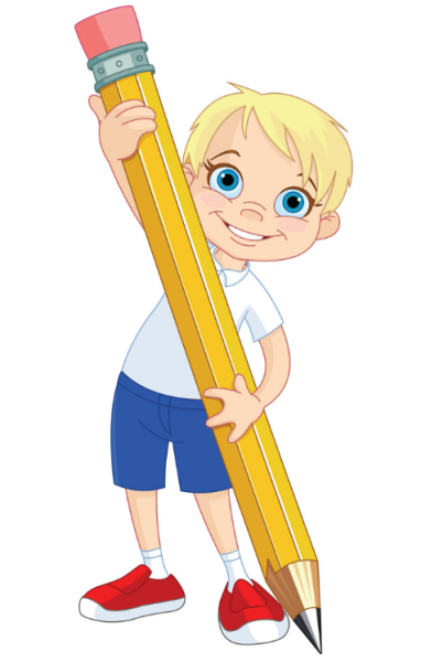 Мальчик карандашом