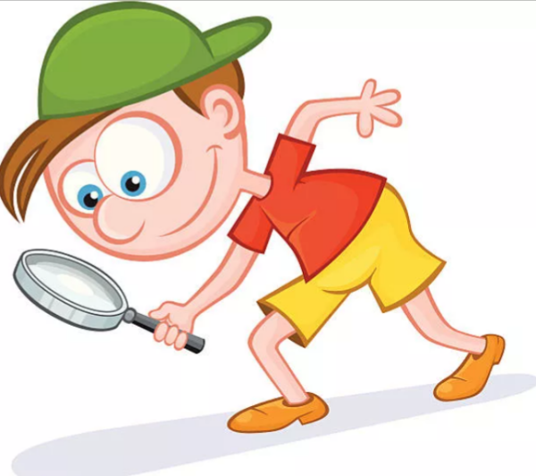 Мальчик с увеличительным стеклом