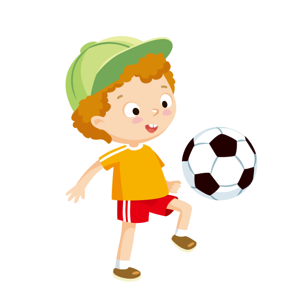 Мальчик играет в мяч